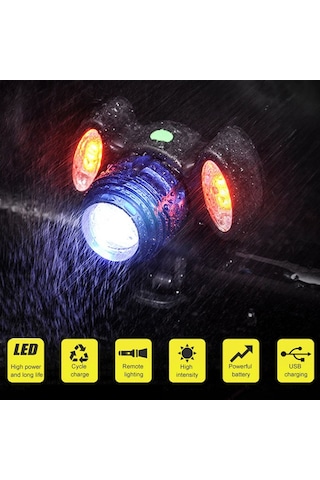 Soulader Mtb Bisiklet Ön Farı Usb Şarjlı, Güçlü Işık, Su Geçirmez, Gece Güvenliği Sağlayan, Kompakt Ve Dayanıklı Bisiklet Lambası, Kolay Kurulum, 9x7.5 Cm Boyutlarında Pratik Tasarım Siyah