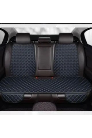 Araba Koltuk Deri Minderi 7'li Parça Ön Ve Arka Oturak Sırt Dayama Minder Siyah Mavi