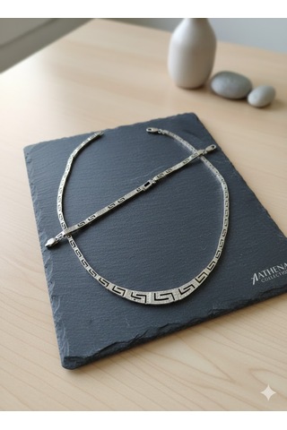 Zirkon Kaplamalı Gümüş Set Beyaz