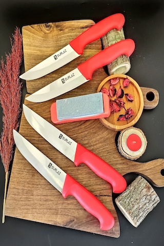 Sürmene Sürlaz Kırmızı Şef Serisi Standlı Bileme Taşı