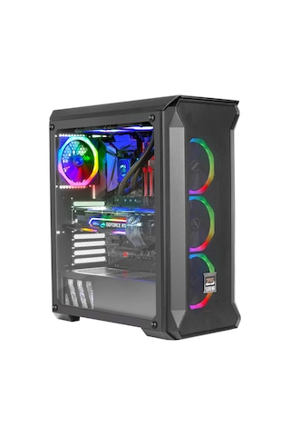 Green Z5 Surena Argb Gaming Bilgisayar Kasası 4 120mm Fan + Kumanda 600w 80+ Bronze Psu Dahil + Mouse