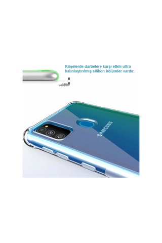 Hepsi Ally Samsung Galaxy Uyumlu M30s Anti-drop Darbe Emici Silikon Kılıf- 5775 Najmaddin Şeffaf