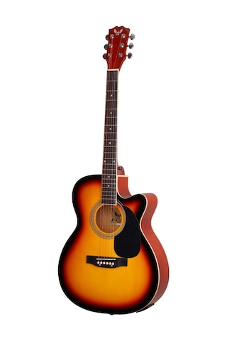Angel Afg100ce-sb Elektro Akustik Gitar - Sunburst Başlangıç/orta - Cutaway Kesik Kasa Tasarımı, Dahili Ekolayzer Ve Preamp Sistemi, Ihlamur Ağacı Gövde Ölçüler: 41 İnç Standart Kasa