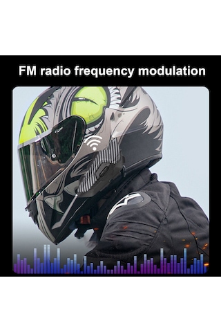 Jokmae Hysnox H9 Motosiklet Kaskı İçin Bluetooth İnterkom: 1000m Menzil, Müzik Paylaşımı, Ip65 Su Geçirmez, 900mah Pil.