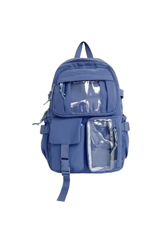 Padalink Mavi Tekli Okul Çanta - Genç Kızlar İçin Komik Desenli, Dayanıklı Ve Konforlu Çift Omuzlu Okul Çantası Çok Renkli