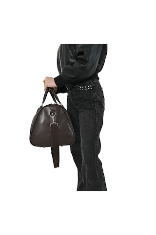 My Free Bag Gk Kahverengi Deri Unisex İş, Seyehat, Spor İçin El Çantası / Valizi Kahverengi