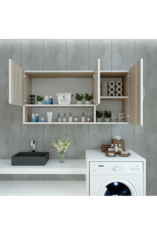 Kenzlife hazır mutfak mirena32 crd 060*120*32 mutfak banyo dolabı kapaklı raflı