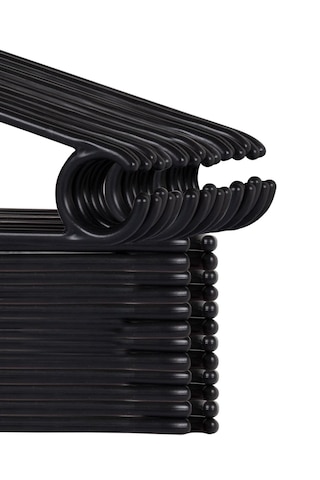 12 Adet Plastik Siyah Kıyafet Elbise Askısı Askılığı Gömlek Askı Siyah