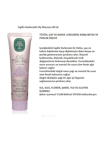 Eyüp Sabri Tuncer İngiliz Karbonatlı Diş Macun 2 Adet, 90ml Beyazlatma