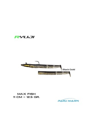 Ryuji Max Fish 11cm 12.5gr. Silikon Yem Black Gold
