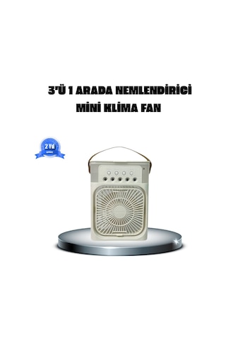 Taşınabilir Mini Klima Fan 3 Ü 1 Arada Soğutucu Nemlendirici Ve Gece Lambası Çok Renkli
