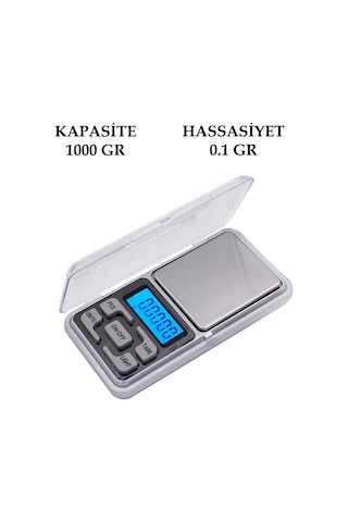 Dijital Hassas Elektronik Taşınabilir Cep Terazi Tartı 1000gr 0.1