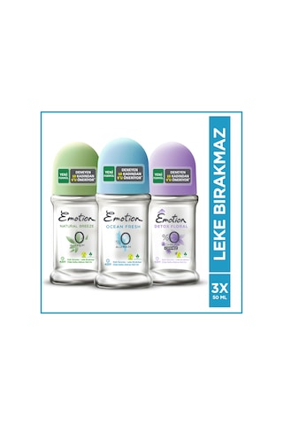 Emotion Natura Breeze + Ocean Fresh +  Floral Roll-On 3 x 50 ML