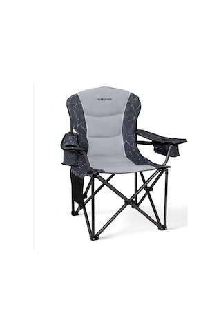 Kingcamp Juniper Bel Destekli Ultra Konforlu Xl Kamp Sandalyesi L.grey Gri