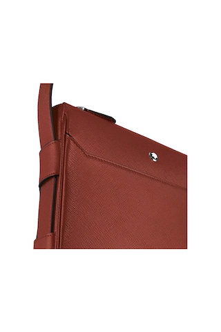Montblanc Sartorial Deri Dikey Postacı Çantası 222935 Kırmızı