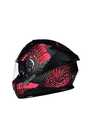 Ls2 Stream2 Jungle Kask Mat Siyah - Mavi - Pembe