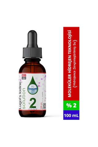 Lugol's %2 İyot Çözeltisi İyot Damla Cam Damlalıklı 100 ML