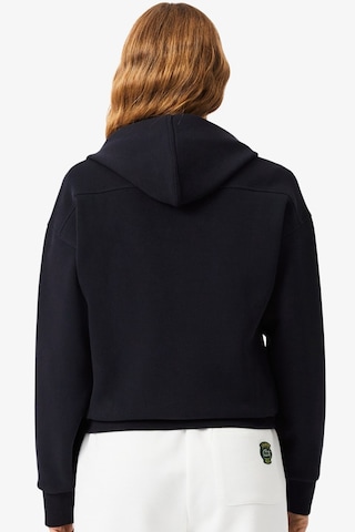 Lacoste Reguler Fit Full Zip Hoodie Cotton Sweatshirt Kadın Kapüşonlu Tam Fermuar Sweatshirt Lacivert Lacivert