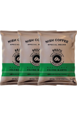 Nish Brazil Filtre Kahve 3 x 80 G