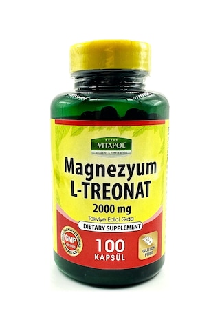 Vitapol Magnezyum L-treonat 2000 Mg 100 Vegan Kapsül mgltreonat