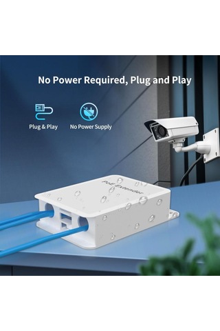 Novacom Nvc-at13fw-a 10/100mbps 1/3 Dış Ortam Poe Repeater 100mt 30w