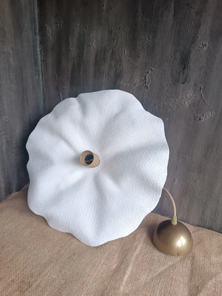 Kumaş Avize S - Pirinç Aksesuarlı Zara Home Tarzı Tasarım Beyaz
