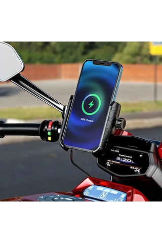 2 İn 1 Ayna Ve Gidon Bağlantılı Motorsiklet Telefon Tutucu Bisiklet Atv Telefon Tutacağı