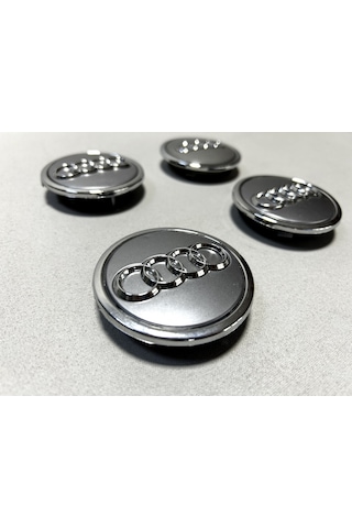 4 X Audi A8 2004-2010 Çelik Jant Göbeği 68mm Takım Gri