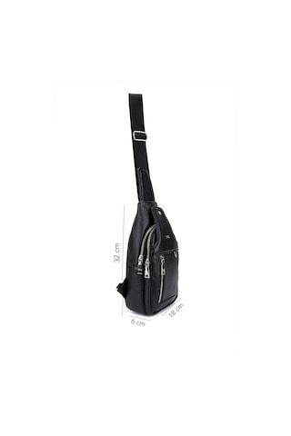 Tamer Tanca Erkek Hakiki Deri Siyah Floter Body Bag Çanta 1012 230204 Erk Cnt Sk25-26 Sıyah Fltr Siyah