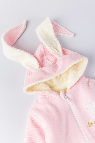 Tavşan Figürlü Kışlık Welsoft Kadife Astronot Kız/erkek Bebek Tulum 001