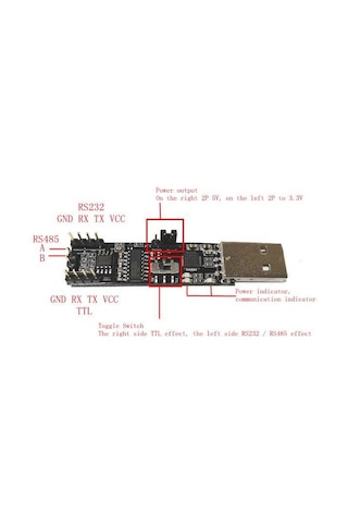 3in1 5V 3.3V USB - RS485 RS232 TTL Seri Port Dönüştürücü Modülü