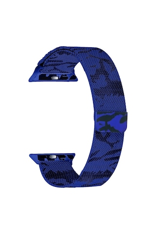 Ally Apple Watch Uyumlu 7-8 45mm 6-5-4 44mm Kayış Kordon Metal Milano Loop Kamuflaj 3-2-1 42mm- 5775