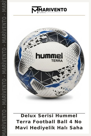 Delux Serisi Hummel Terra Football Ball 4 No Mavi Hediyelik Halı Saha