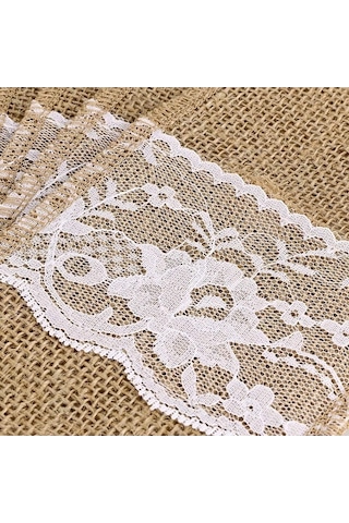 Ulzyvf Doğal Keten Dantelli 30'lu Çatal Kaşık Kılıfı - Düğün & Özel Günler İçin Şık Organizer Diğer Diğer