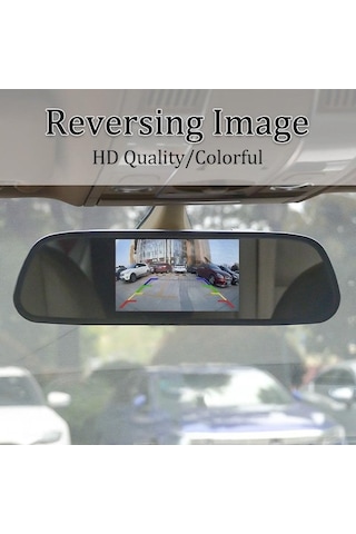 Maiyame Araç Geri Görüş Kamerası Ve Lcd Ekran - Yüksek Çözünürlük Ccd - 12v Tırnaklı Ayna Monitörü