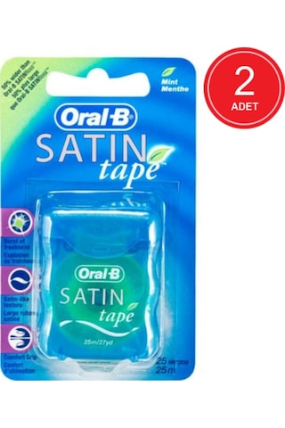 Oral-B Satin Tape Nane Aromalı Diş İpi 25 M x 2 Paket