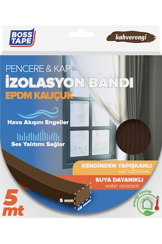 Boss Tape Epdm Kare Kahverengi 5 X 15 Mm 5 M