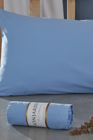 BonjardinHome Tek Kişilik Lastikli Çarşaf & Bir Adet Yastık Kılıfı Mavi