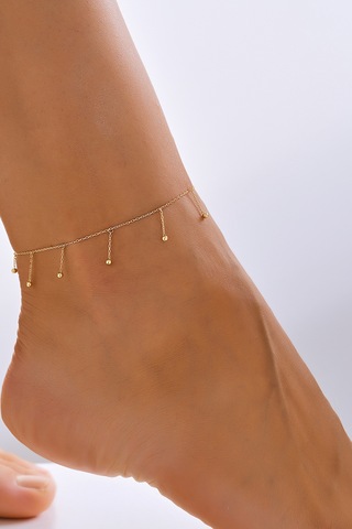 14 Ayar Altın Top Sallantılı Halhal - Mmhlhl-55001 Sarı Altın