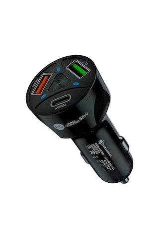 Apera Bn72 55w Araç İçi Çakmaklık Hızlı Şarj Aleti Pd Quick Charger 2 Usb 1 Type-c Çıkış