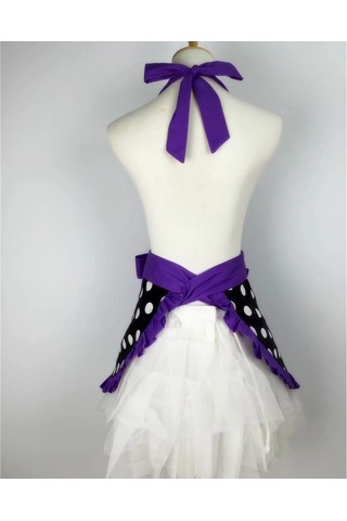 Dinosaurs Ayarlanabilir Önlük Ev Mutfak Yemek Pamuk Önlükleri Bowknot Mor Altın