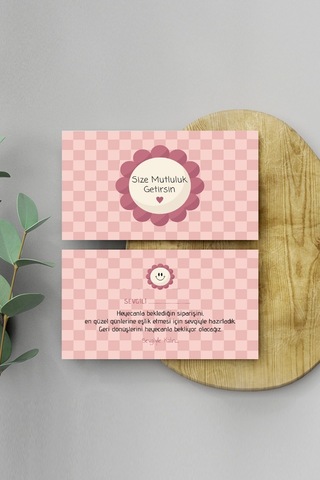 Çift Yön Kargo Paketleme Teşekkür Kartı Thank You Cart Pytktskk34