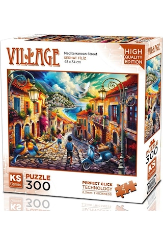 Ks Games 300 Parça Bir Akdeniz Sokağı Puzzle/yapboz - 19260 - Serhat Filiz