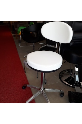 Kuaför Uzman Tabure Beyaz