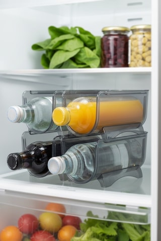 4 Parça Buzdolabı Şişe Düzenleyici Seti, Buzdolabı Düzenleyici Şişe Organizer Füme