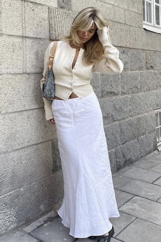 Ritnice Kadın Aria Premium Viscose Yumuşak Ekru Triko Hırka Ekru