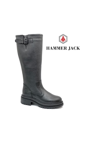 Hammer Jack 102-24500-z Cinde Hakiki Deri Kadın Çizme Siyah