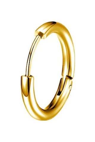 Chavin Çelik 10 MM Gold Küçük Unisex Halka Küpe Et96sr Altın