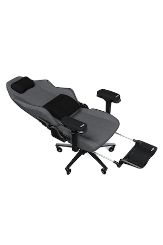 Exvega Pandora Ayak Uzatmalı Masajlı Profesyonel Yönetici Ve Oyuncu Koltuğu Kumaş, Gri Gri