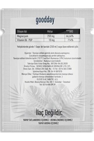 Goodday Magnesıum Plus G Magnezyum Bisglisinat & P5p